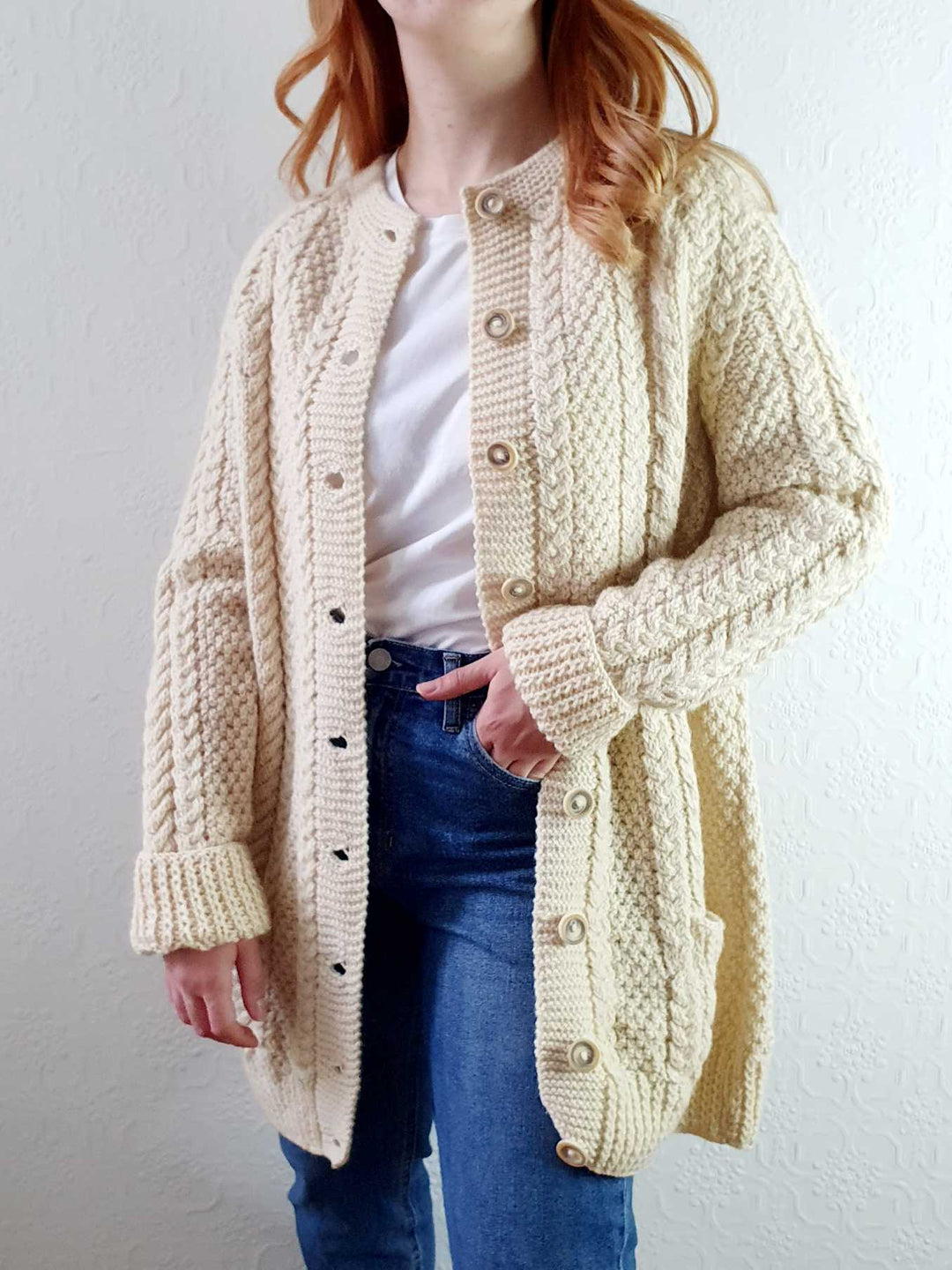 Vintage Arran Cardigan - L