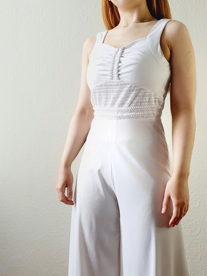 White Wide Leg Jumpsuit - XS/S