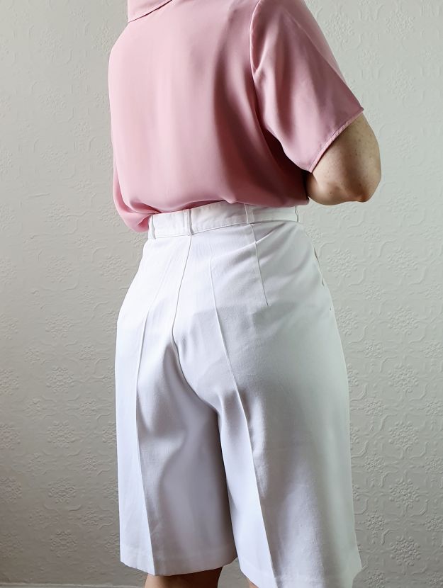 Vintage C&A White Short Culottes - M/L