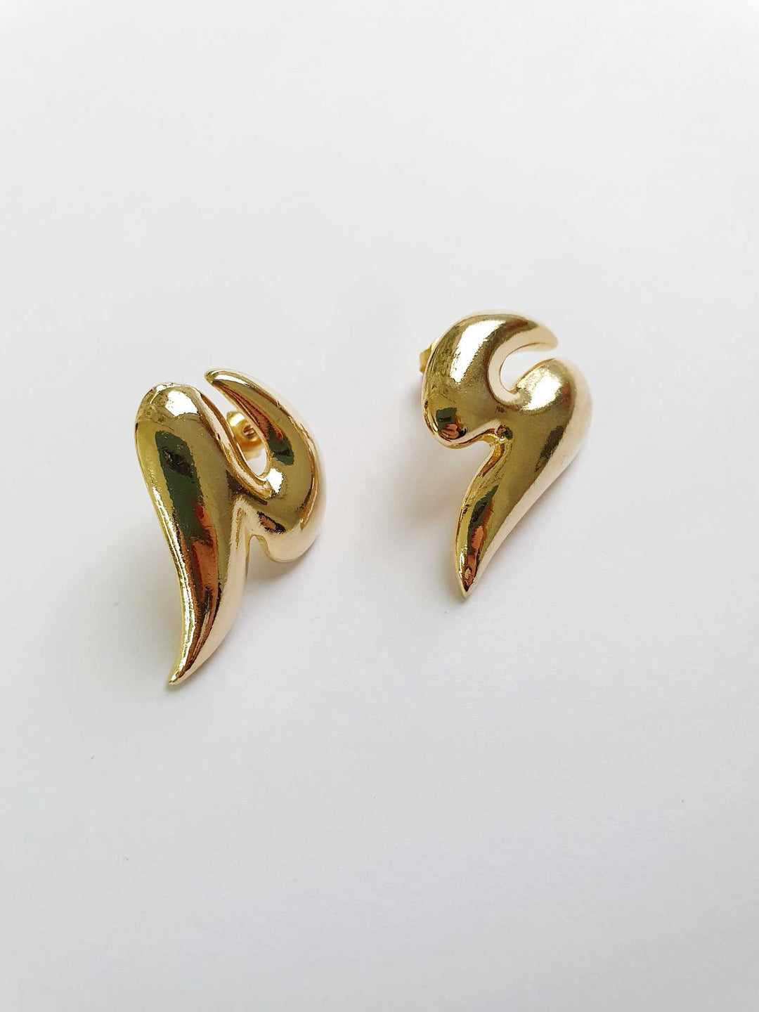 Vintage Gold Plated Statement Earrings