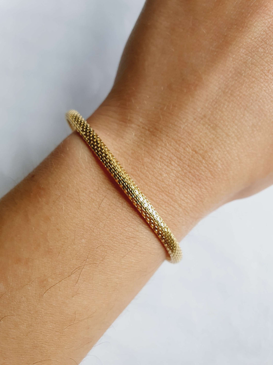 Vintage Gold Plated Mesh Bracelet