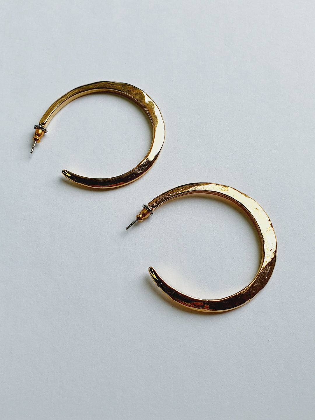 Vintage Gold Plated Textured Hoops