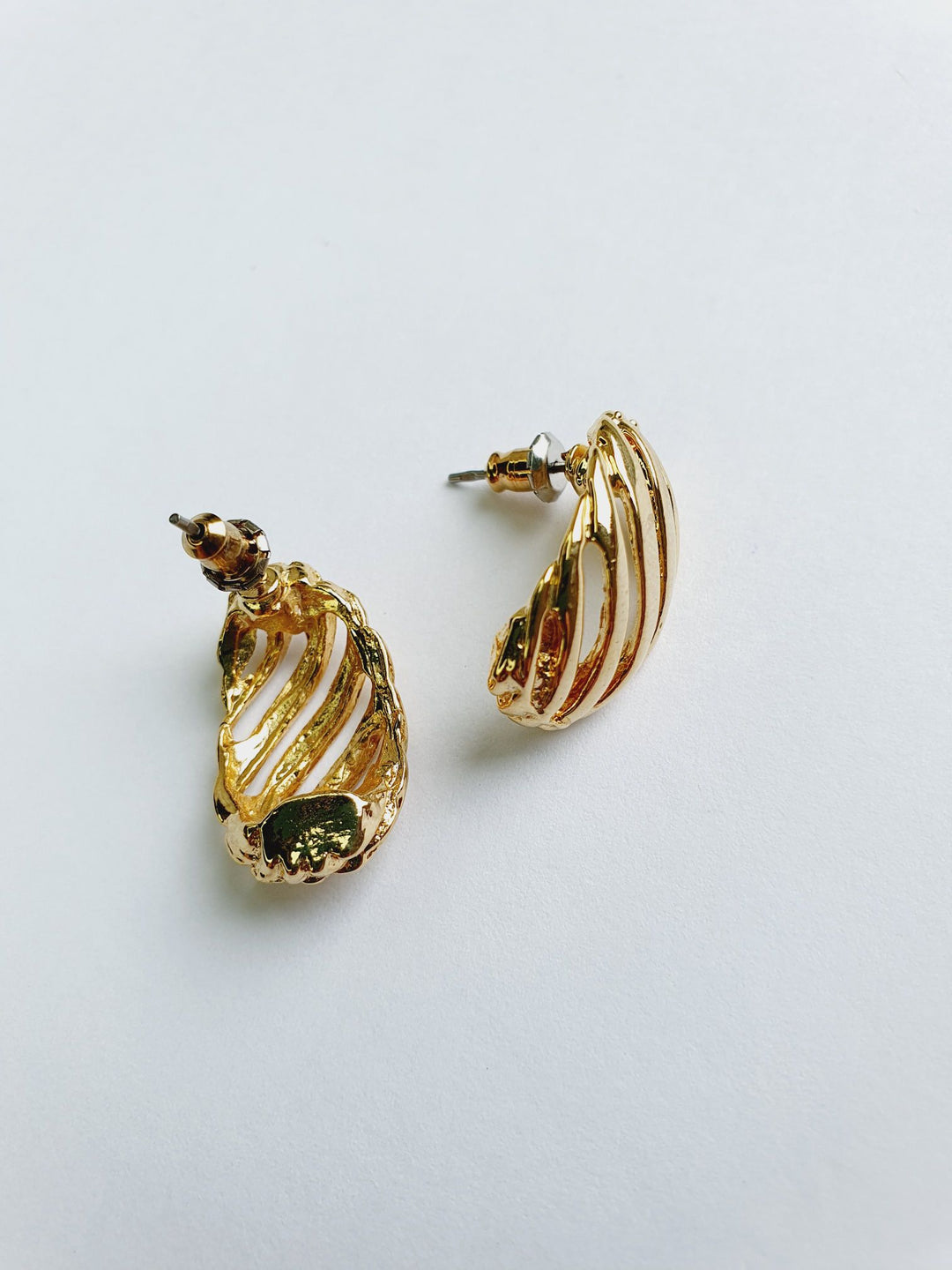 Vintage Gold Toned Stud Earrings