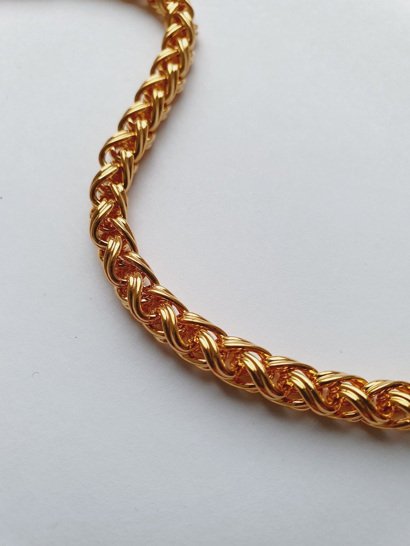 Vintage Gold Plated Rope Chain Bracelet