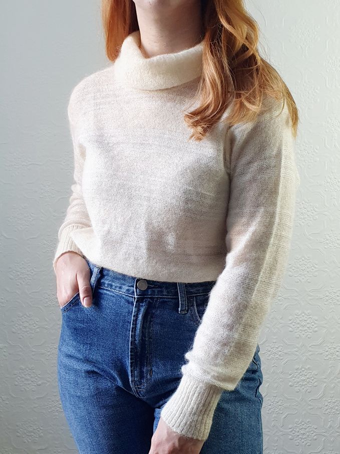 Vintage Mohair Turtleneck Jumper - S