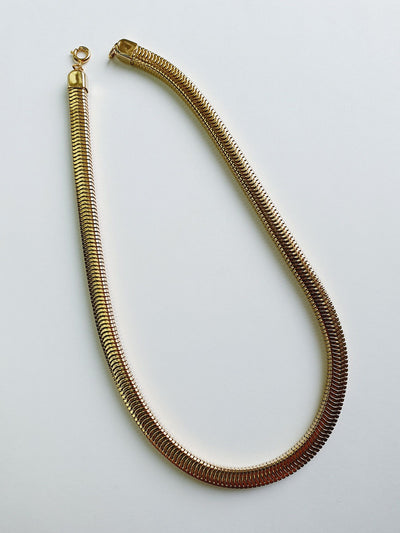Vintage Gold Toned Cubic Chain Necklace