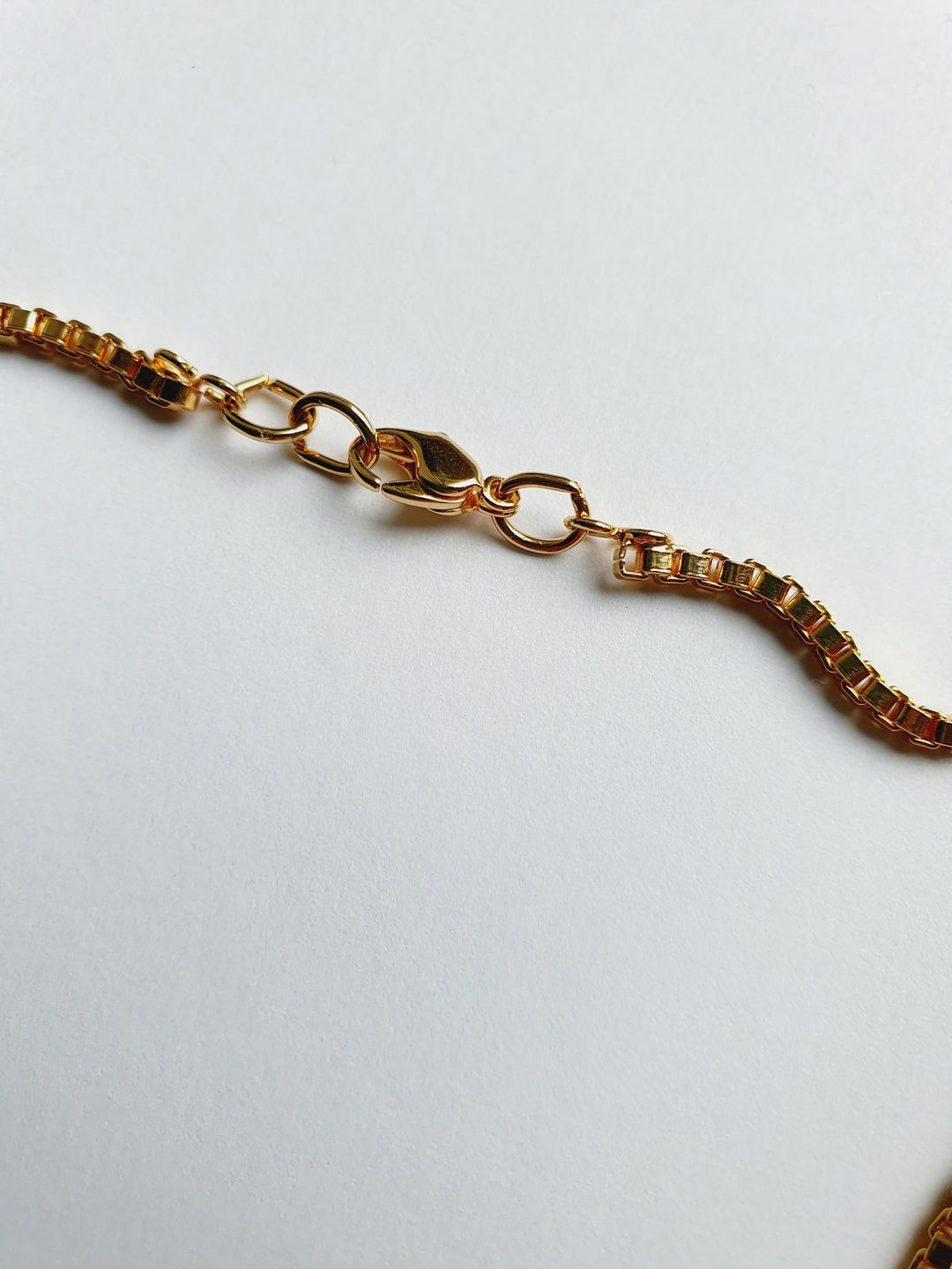 Vintage Gold Plated Thin Box Chain Necklace