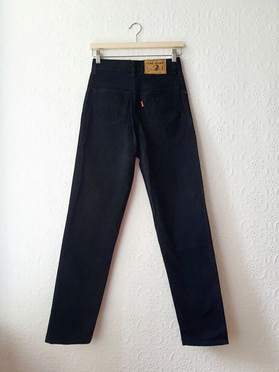 Vintage High Waisted Black Jeans - 27W 32L
