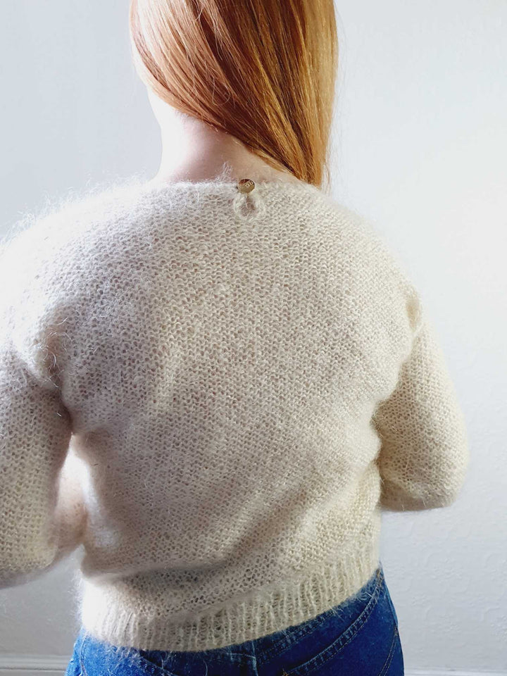 Vintage Cream Mohair Jumper - XS