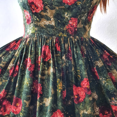 Vintage Handmade Floral Dress - S/M