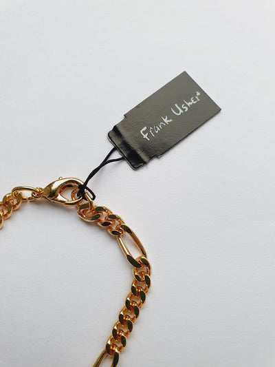 Vintage Gold Plated Figaro Chain Bracelet by Frank Usher