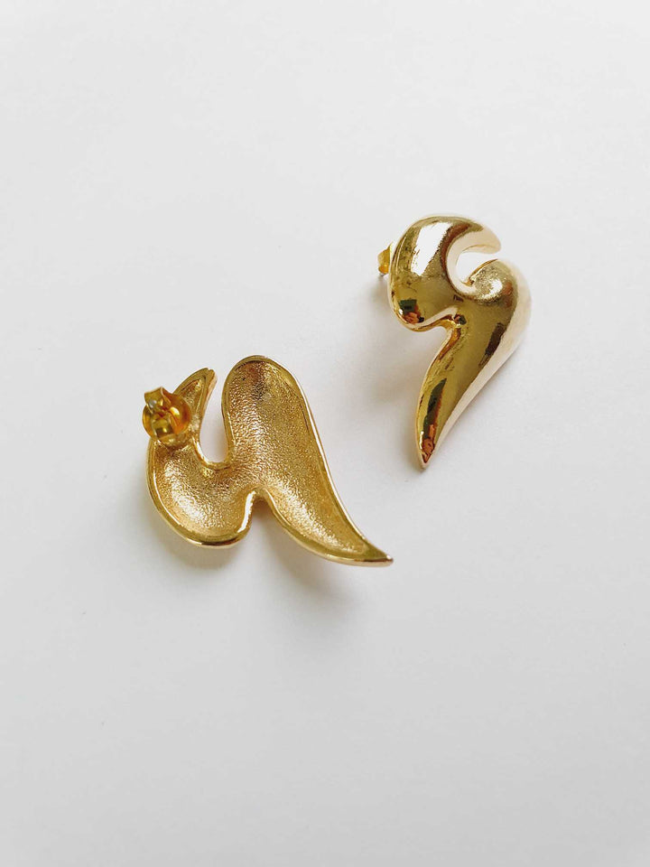 Vintage Gold Plated Statement Earrings