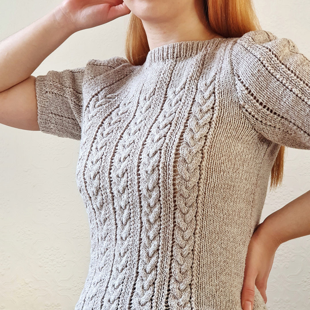 Cable Knit 70s Jumper - S