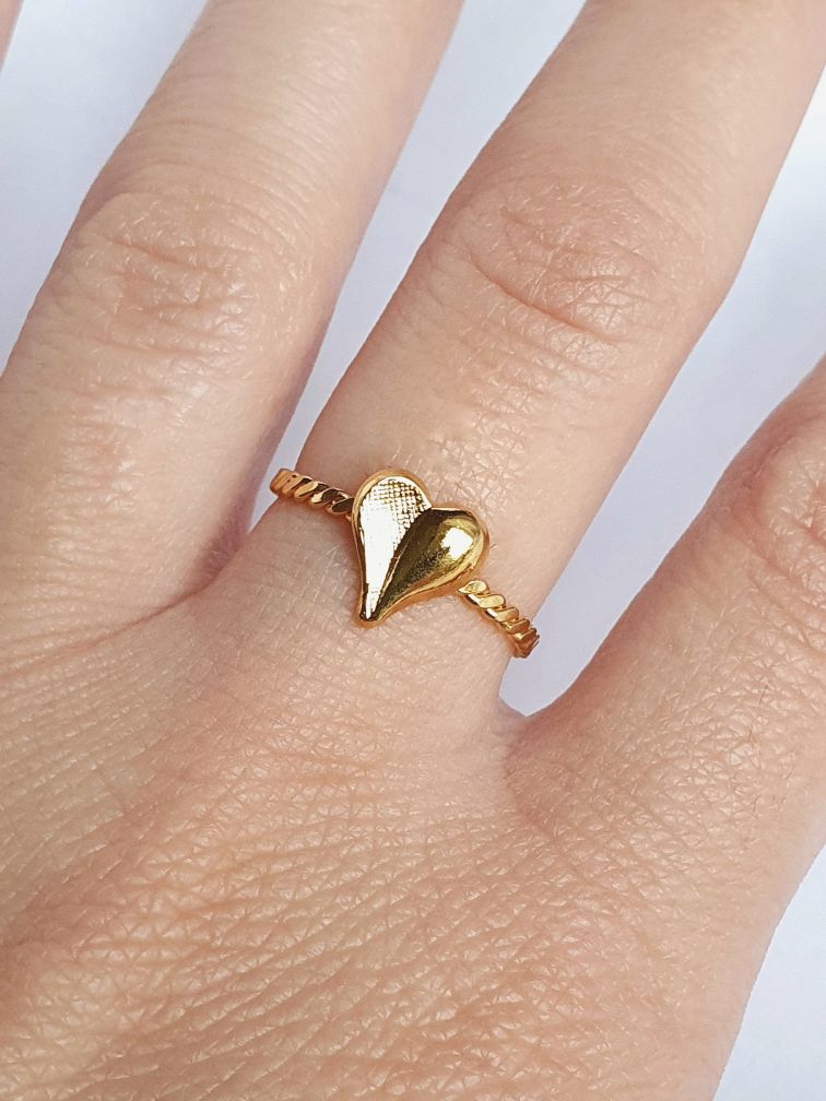 Vintage Gold Plated Heart Ring