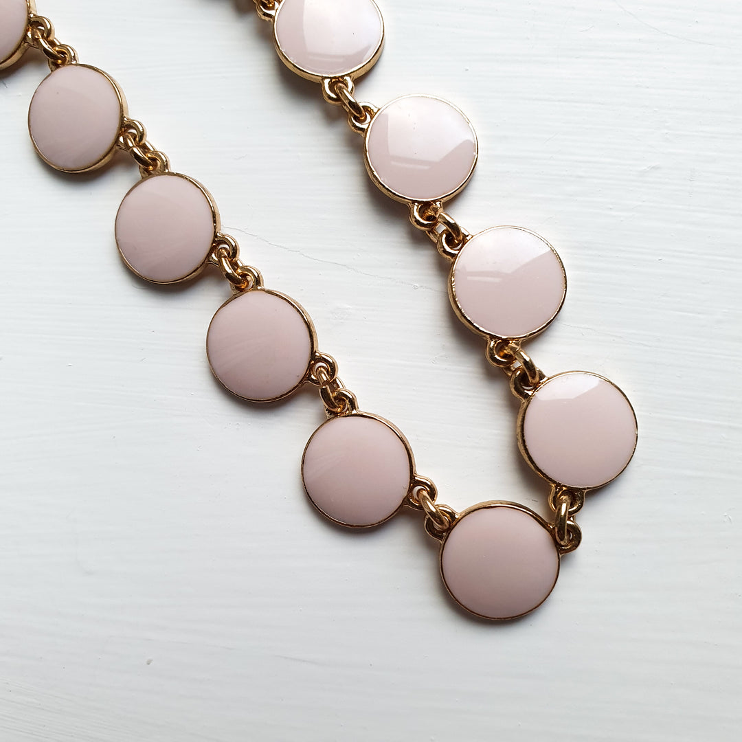 Pink Enamel Necklace