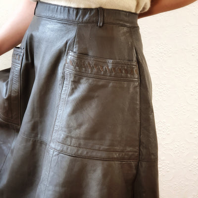 Grey A-Line Skirt - L