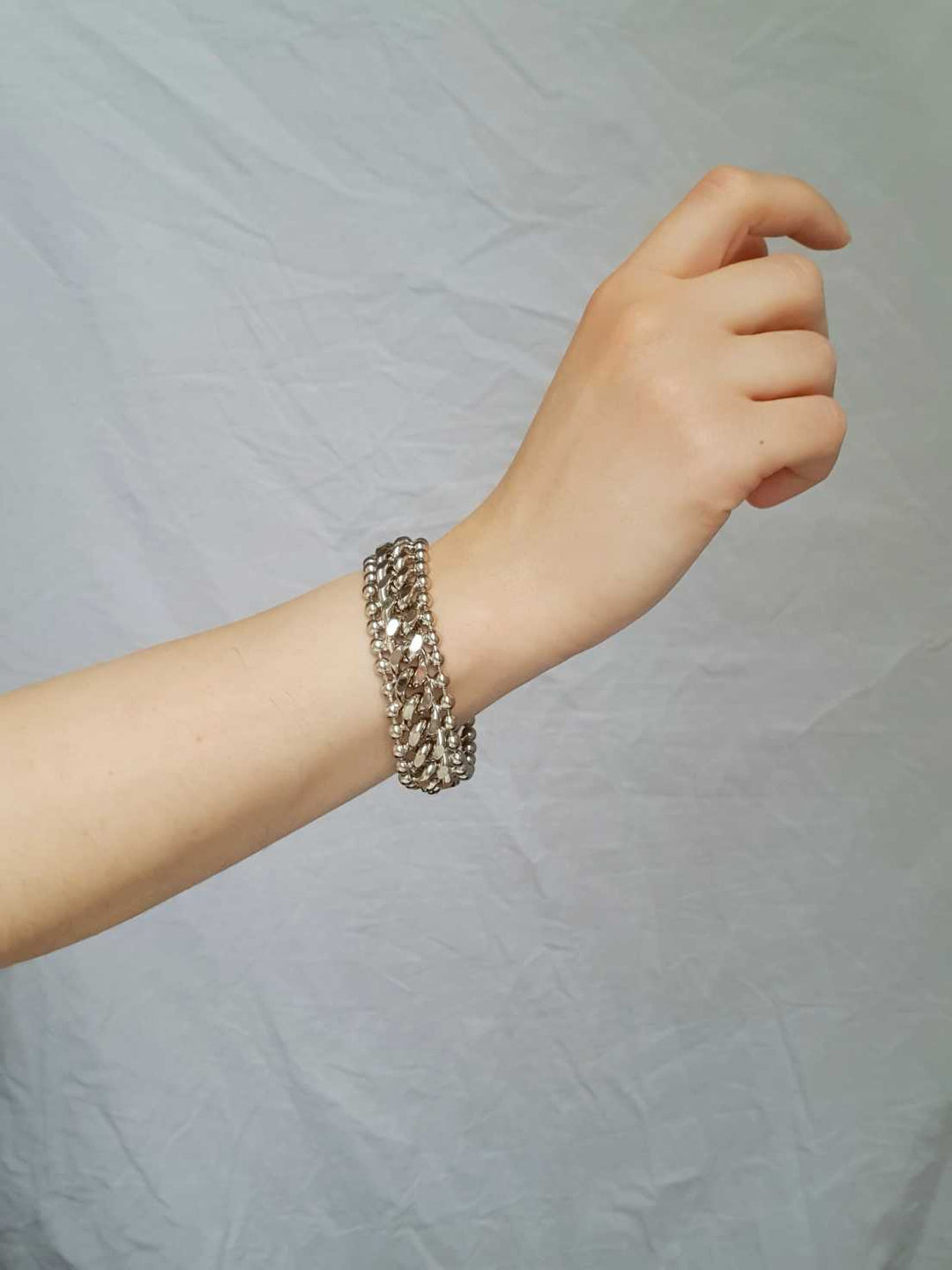 Vintage Silver Chunky Chain Bracelet