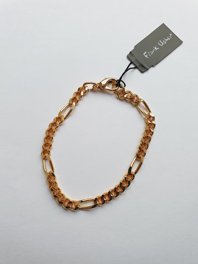 Vintage Gold Plated Figaro Chain Bracelet by Frank Usher