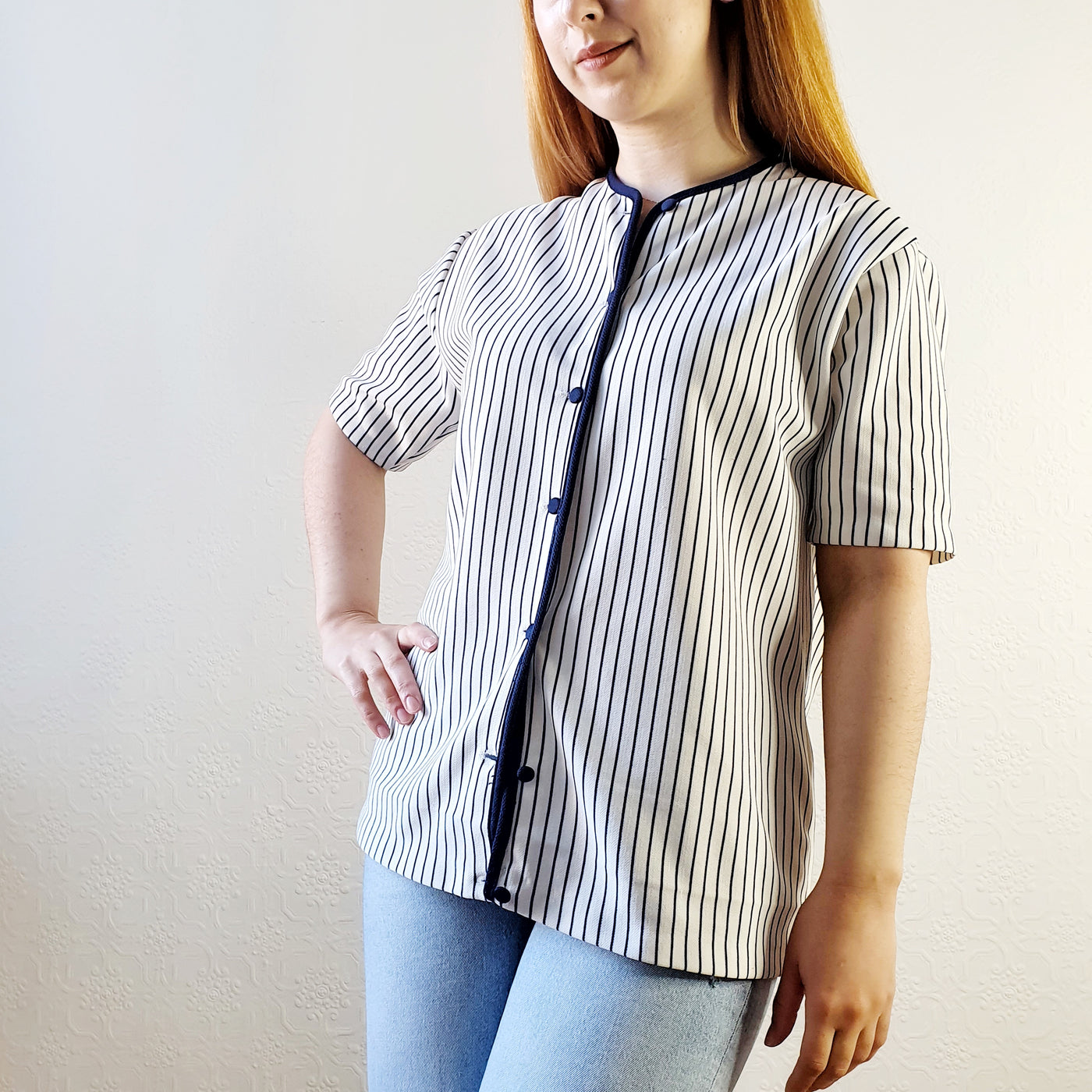 French Jersey Striped Top - XL