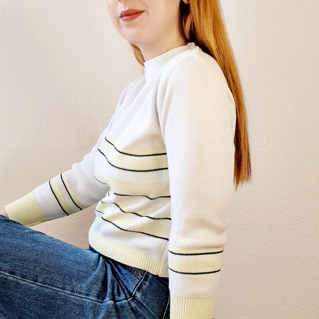 Striped 70s Jumper - M