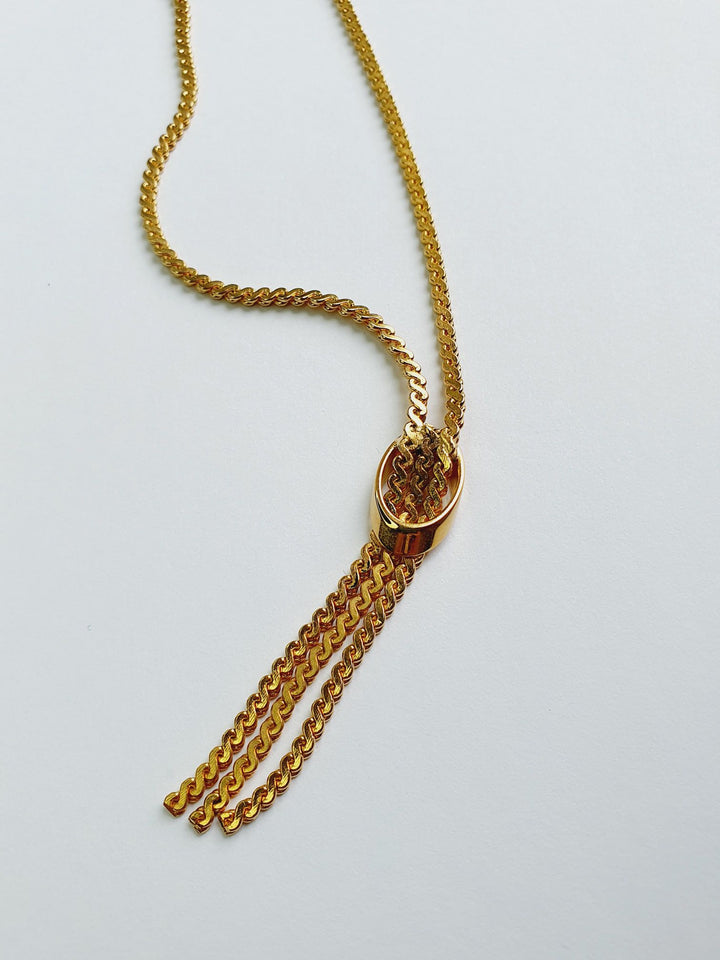 Gold Plated Tassel Necklace