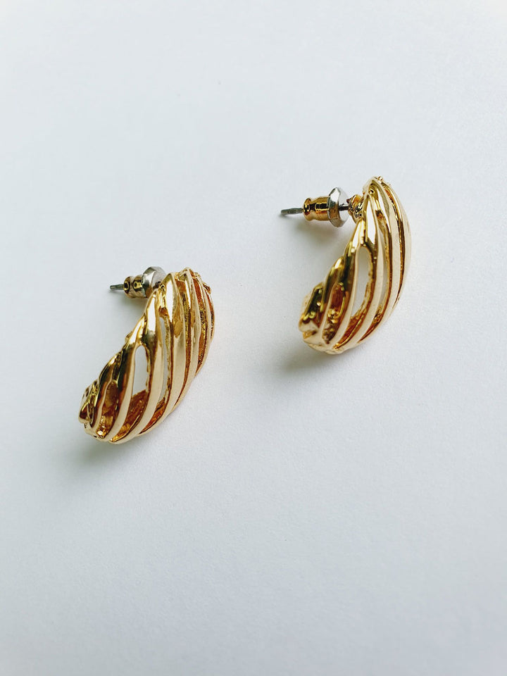 Vintage Gold Toned Stud Earrings