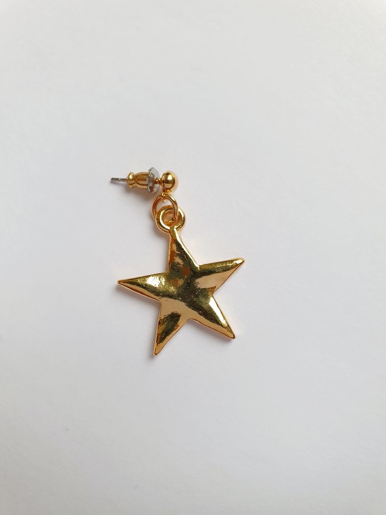 Vintage Gold Plated Star Drop Earrings