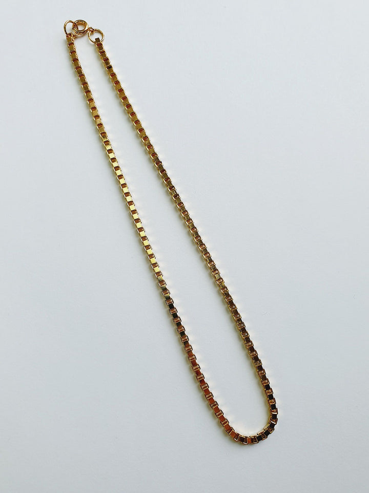 Vintage Gold Plated Rolo Chain Necklace