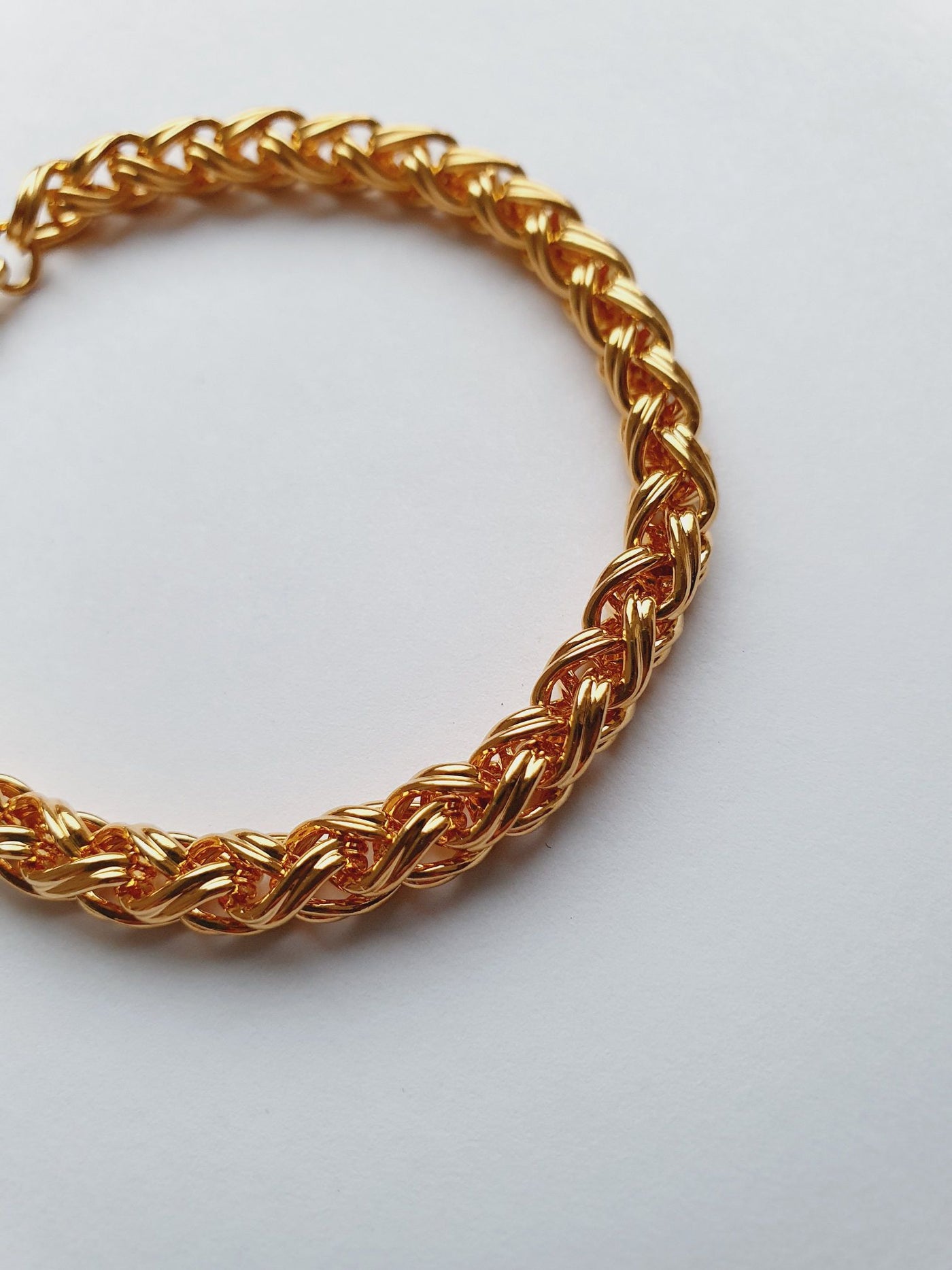 Vintage Gold Plated Rope Chain Bracelet
