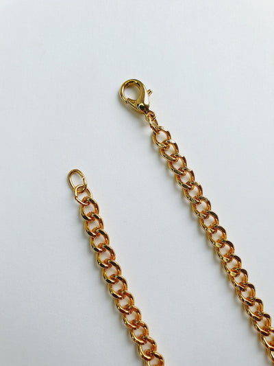 Vintage Gold Plated T-bar Chain Necklace