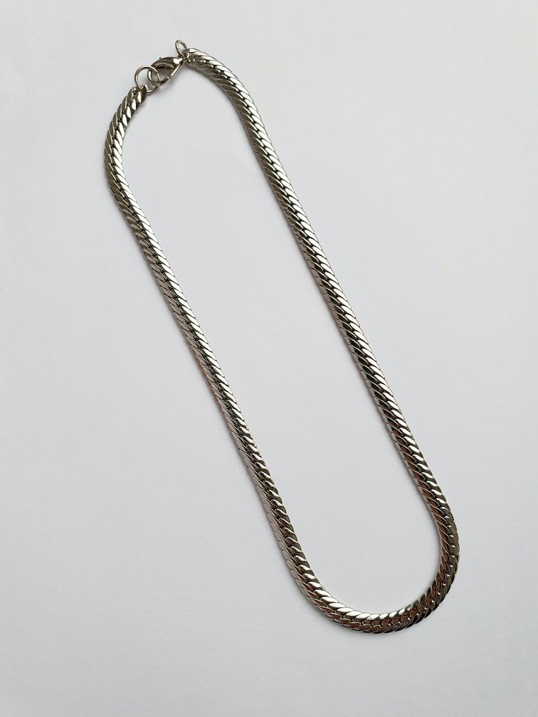 Vintage Silver Plated Curb Chain Necklace