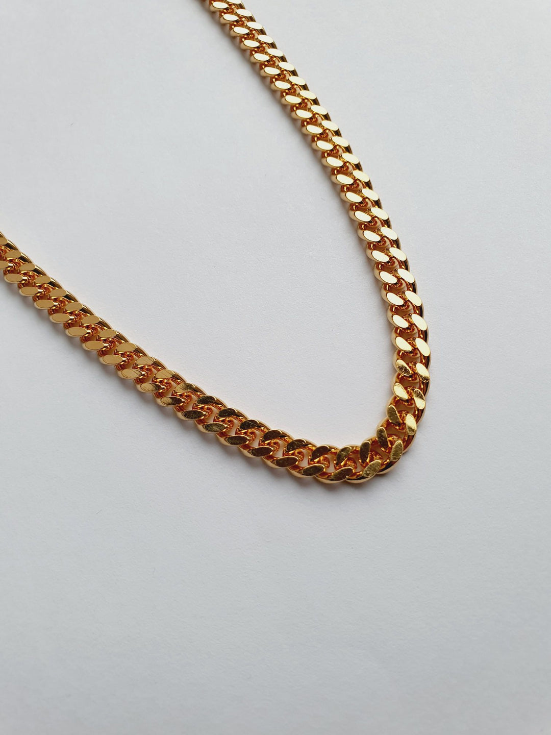 Vintage Gold Plated Curb Chain Necklace