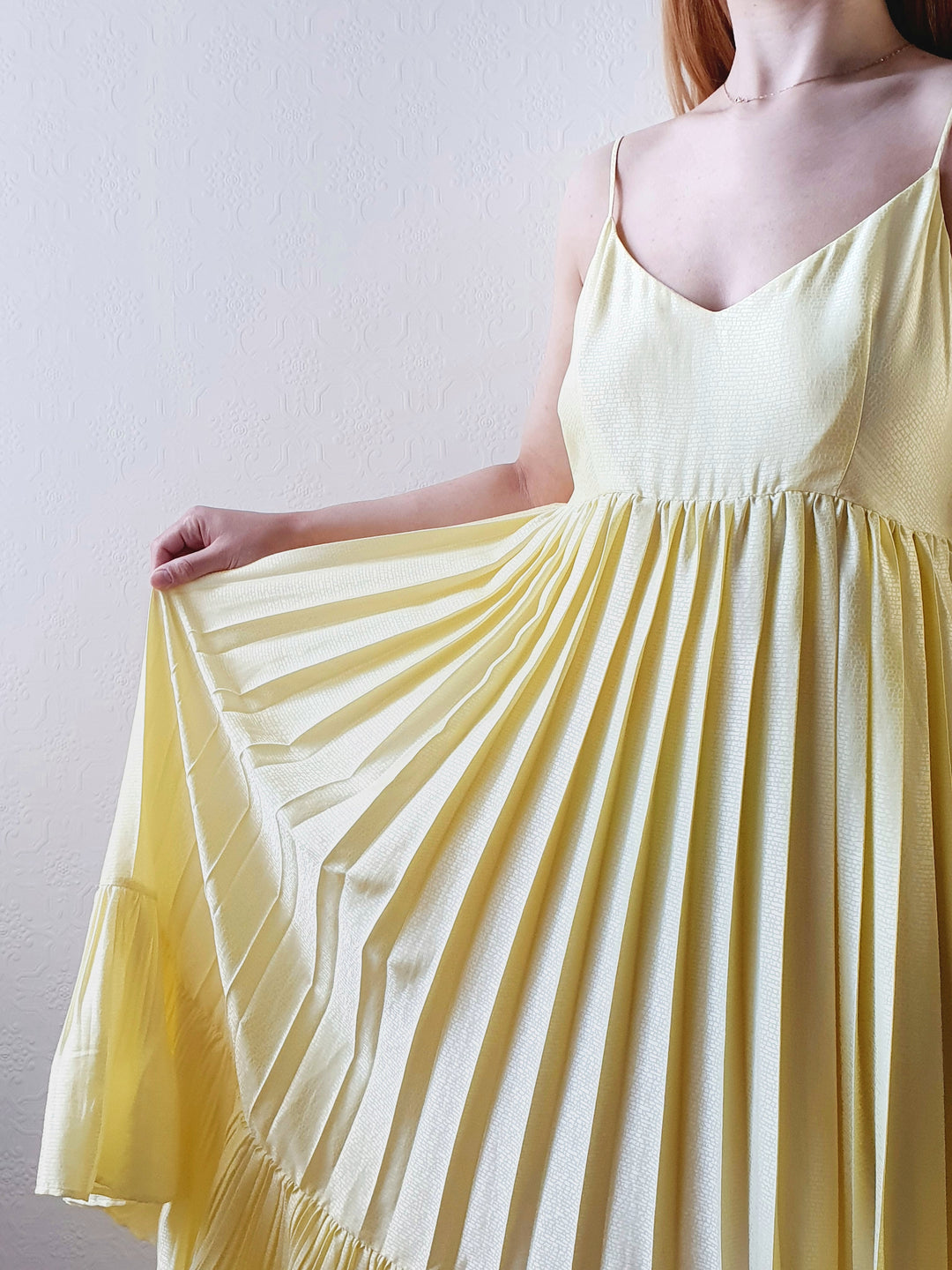 Yellow Spaghetti Strap Sundress - S