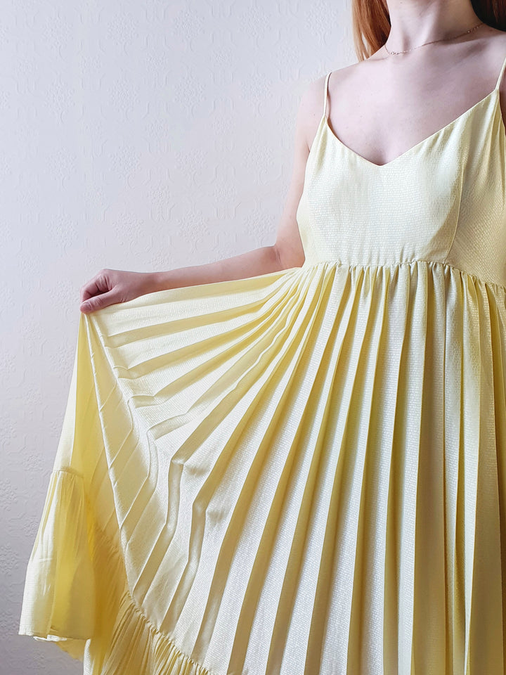 Yellow Spaghetti Strap Sundress - S