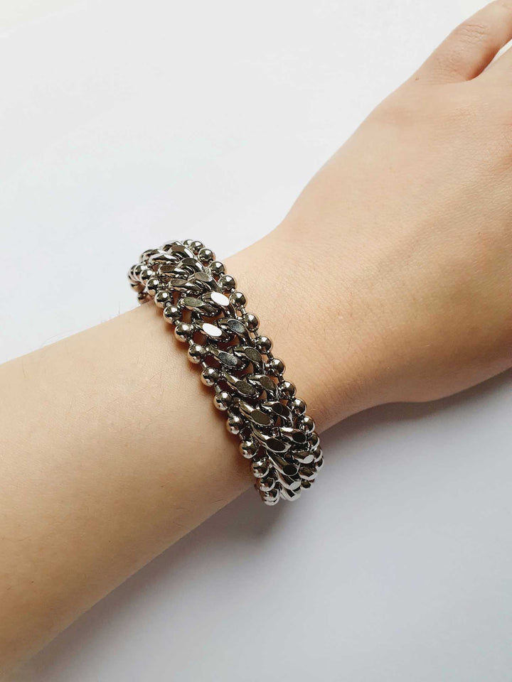 Vintage Silver Chunky Chain Bracelet