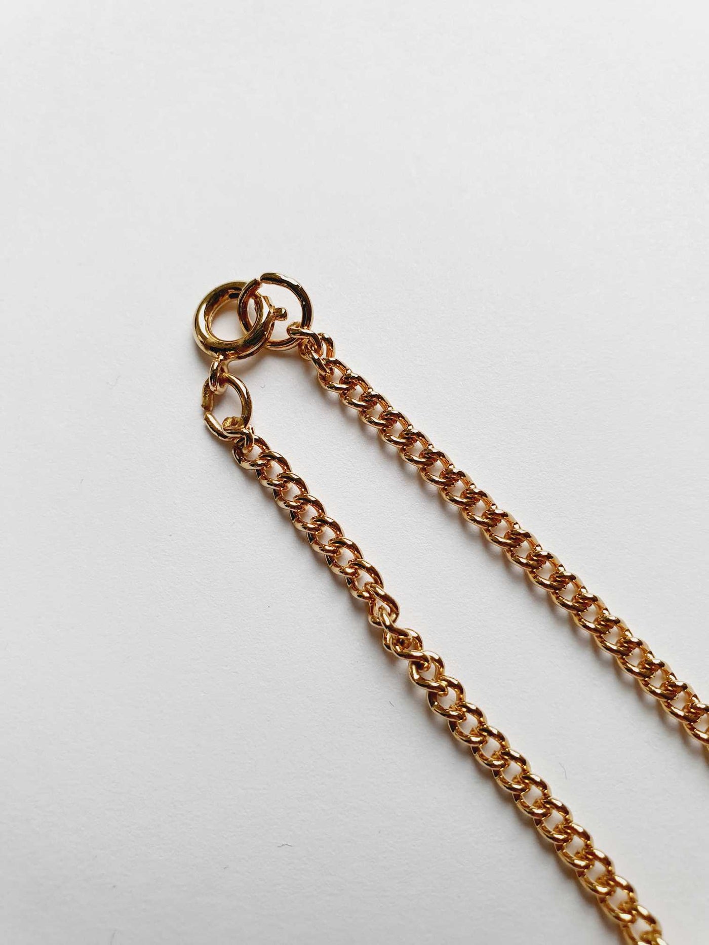 Vintage Gold Plated Chain Necklace with Crystals