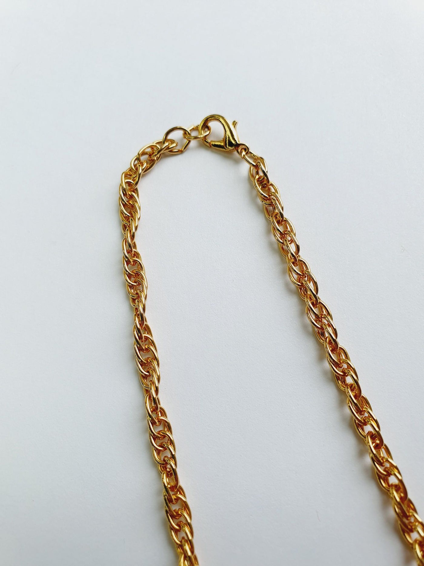 Vintage Gold Plated Wheat Chain Necklace 24"