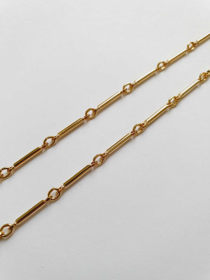 Vintage Gold Plated Minimal Chain Necklace
