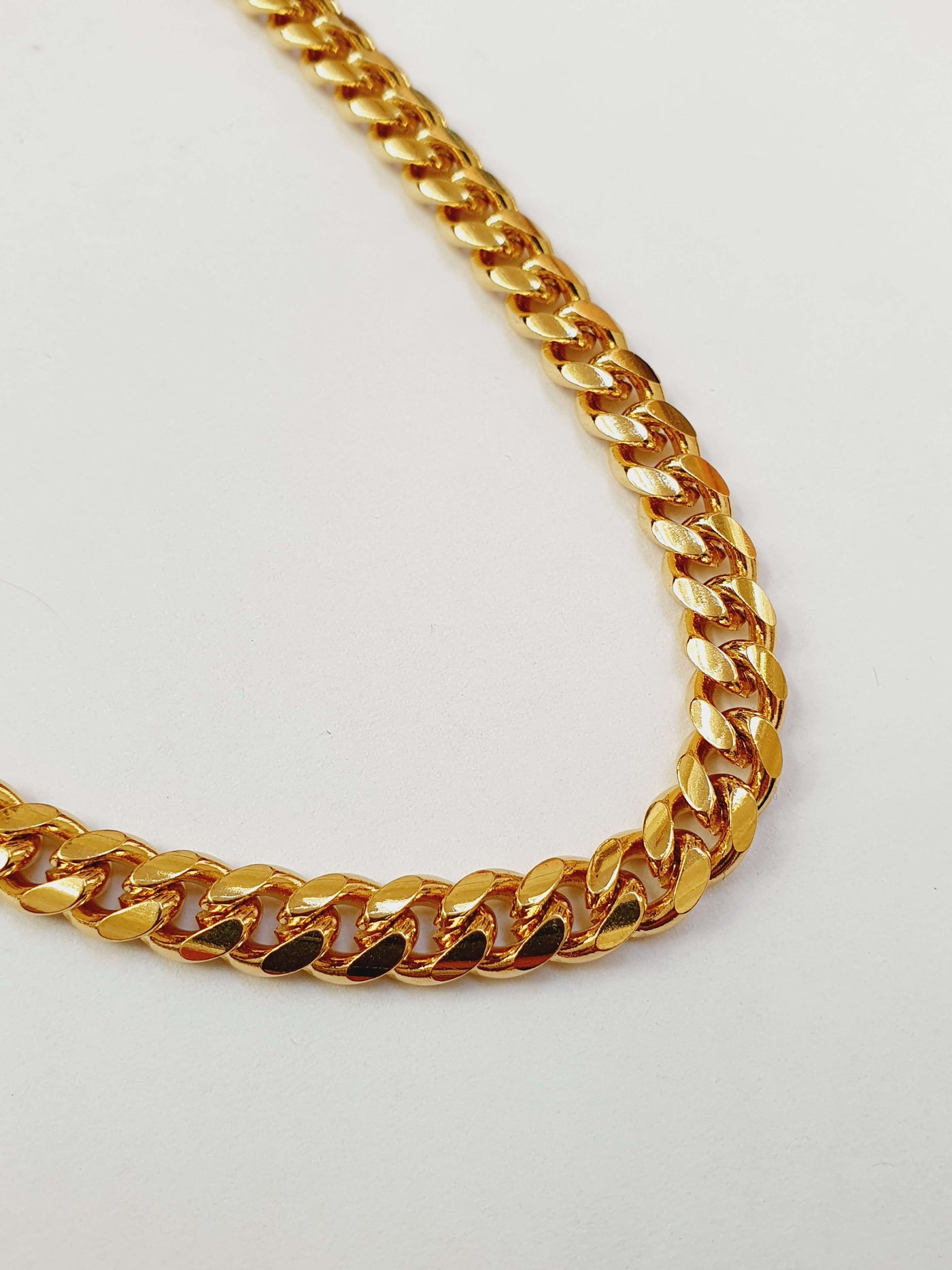 Vintage Gold Plated Cuban Chain Necklace