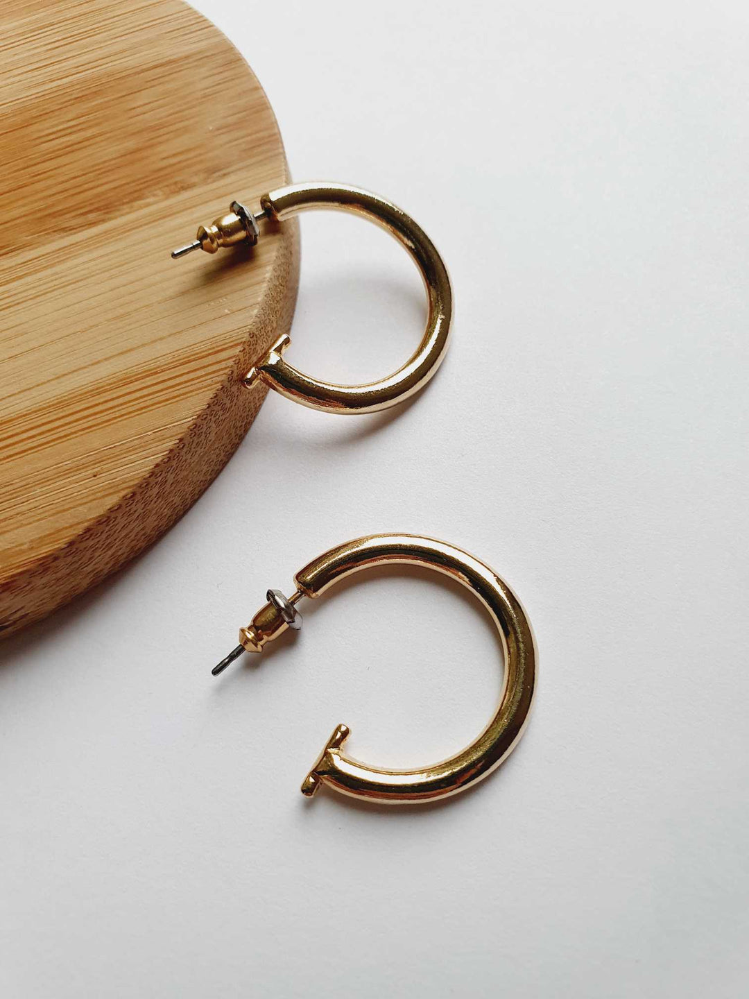 Vintage Gold Plated Hoop Earrings