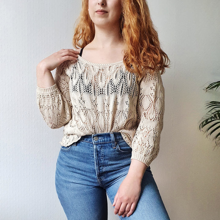 Crochet Knit Top - M