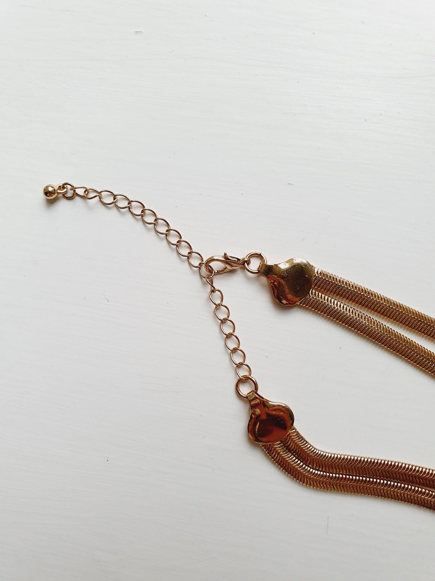 Double Herringbone Chain Necklace