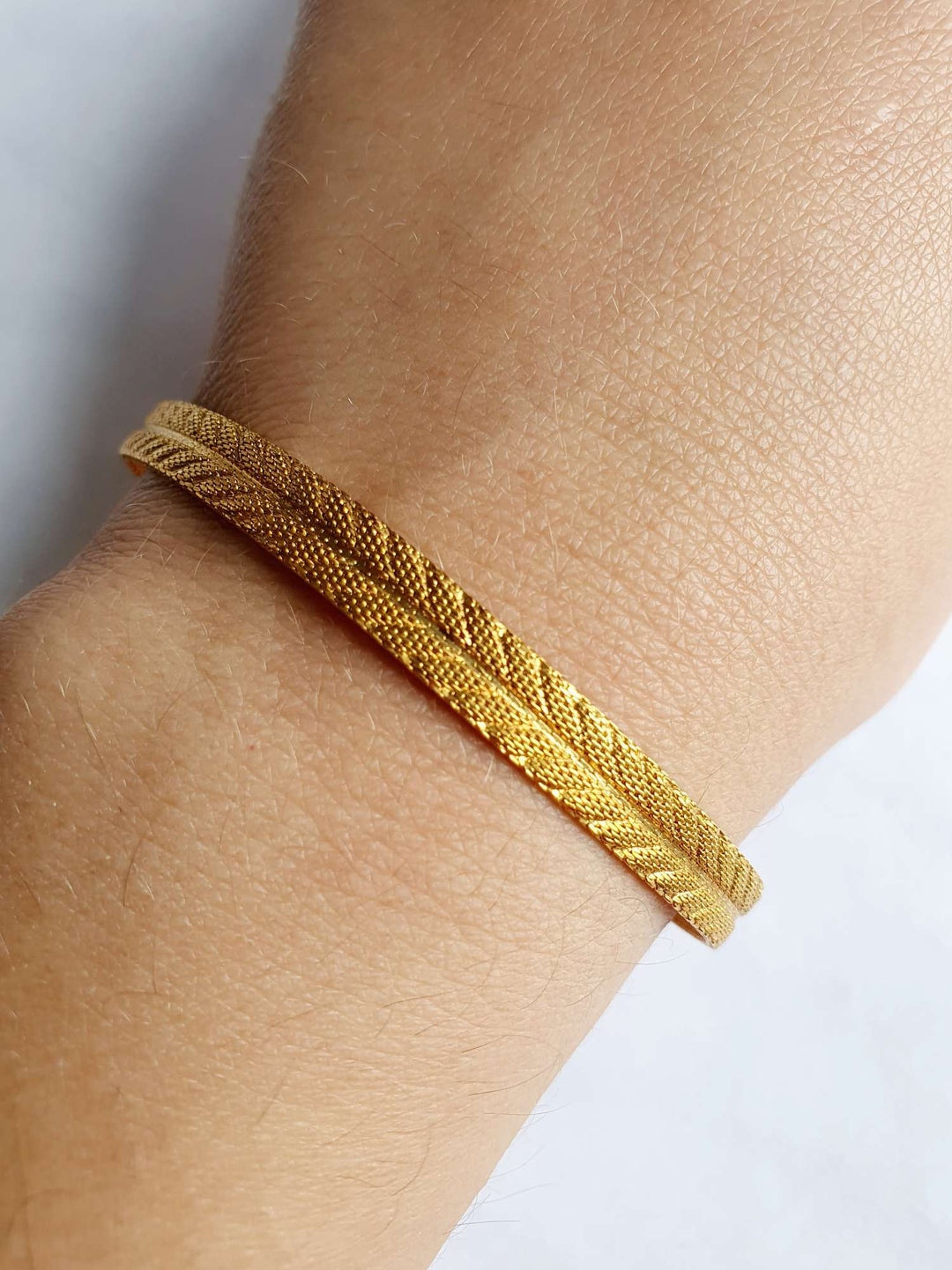 Vintage Gold Plated Mesh Bracelet