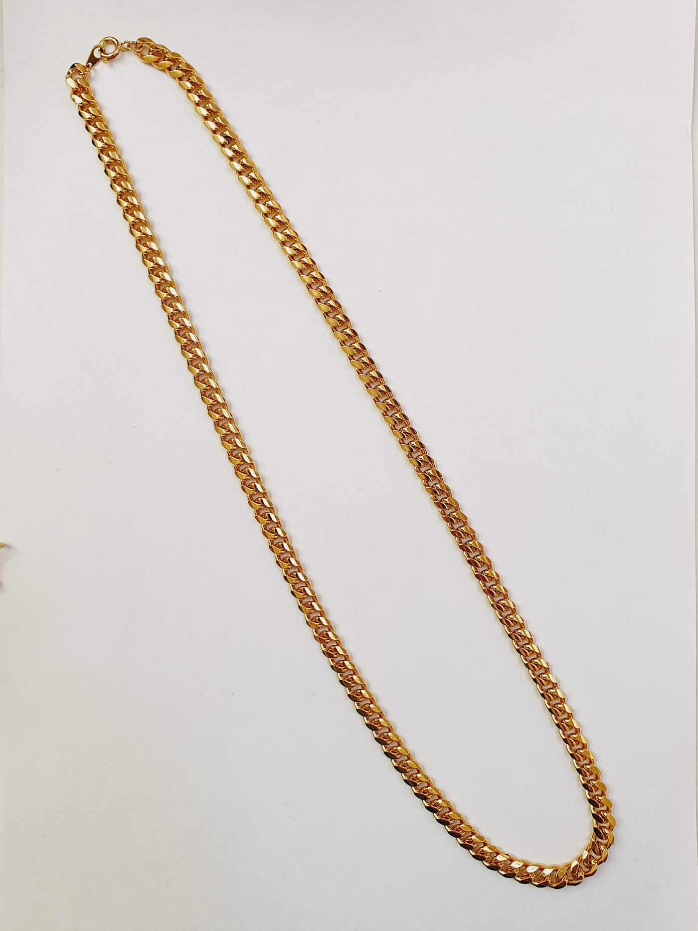 Vintage Gold Plated Cuban Chain Necklace