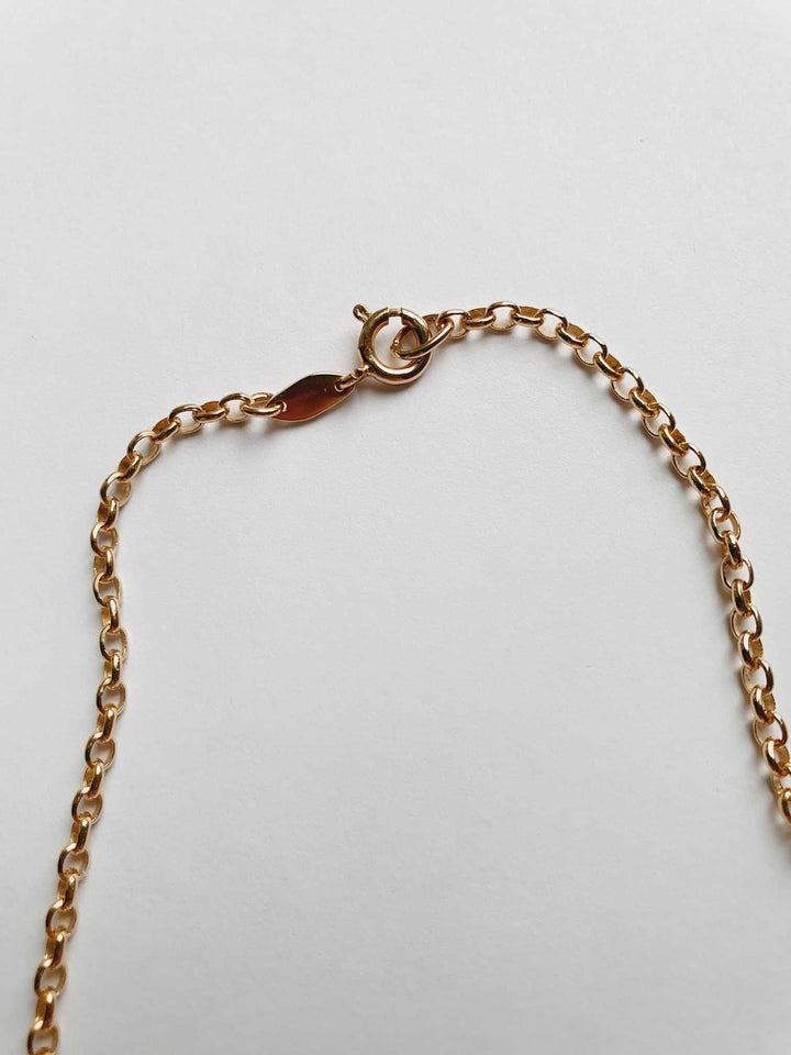 Vintage Gold Plated Chain Necklace with Charm