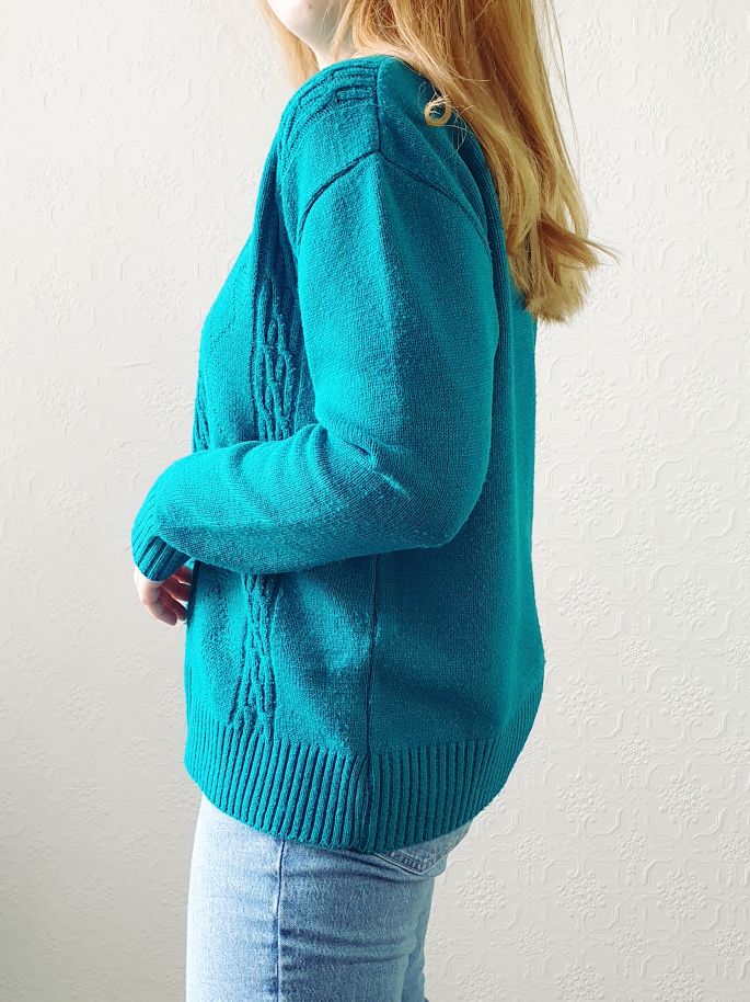 Vintage Teal Jumper - M/L