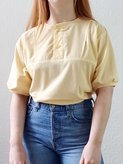 Vintage Yellow Short Sleeve Top - S/M