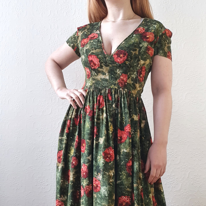 Vintage Handmade Floral Dress - S/M