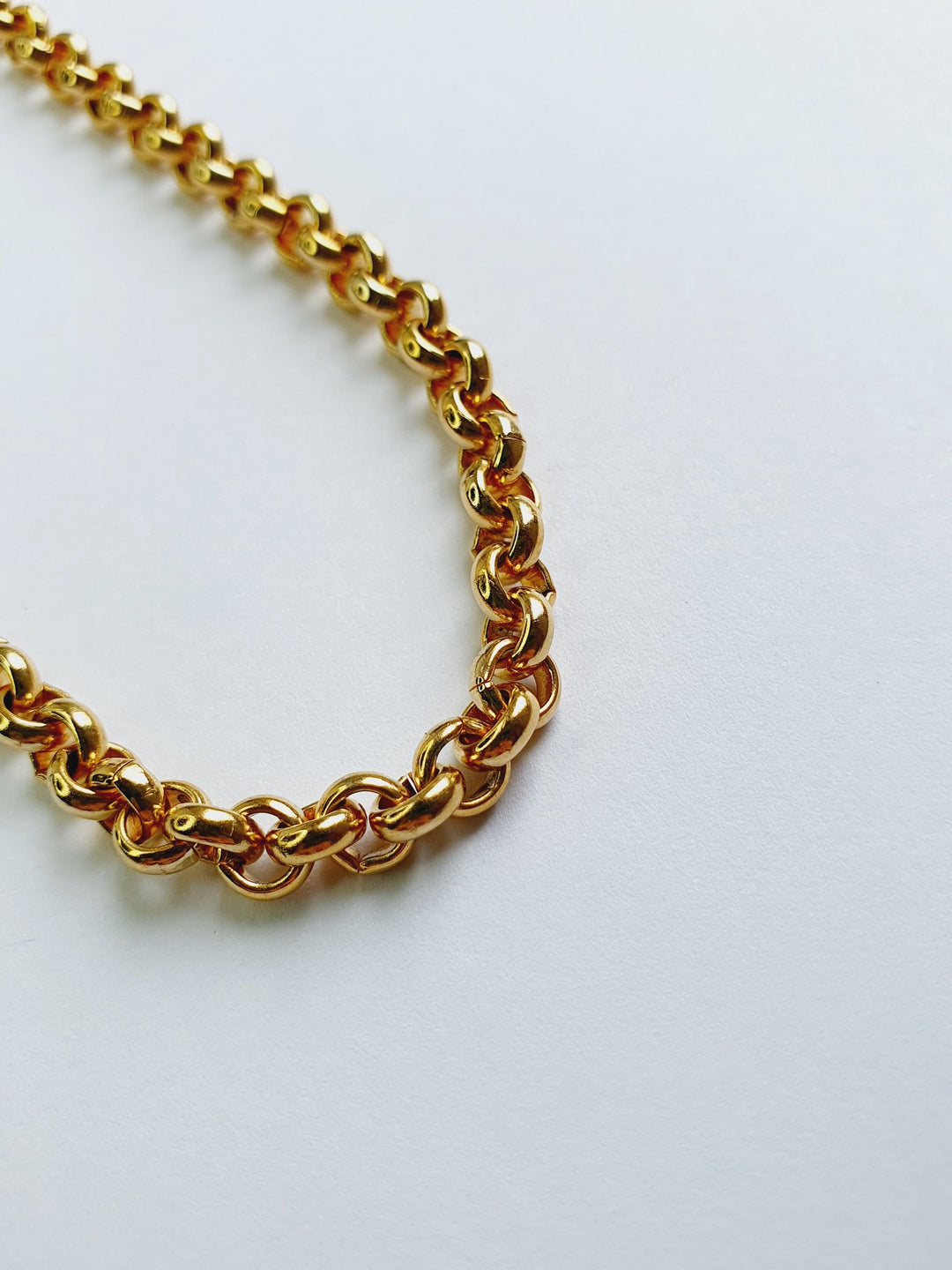 Vintage Gold Plated Rolo Chain Necklace