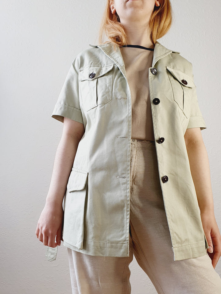 Original Vintage Sage Safari Jacket - M